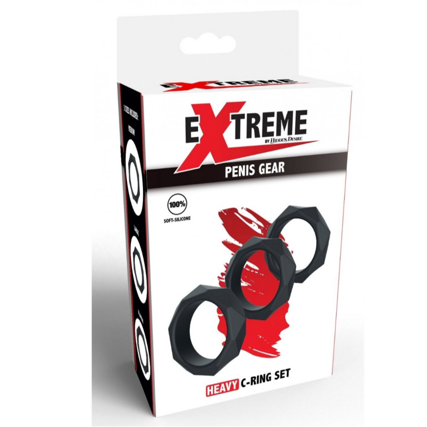 Hidden Desire Silicone Heavy C-Ring - Lot de 3 anneaux péniens
