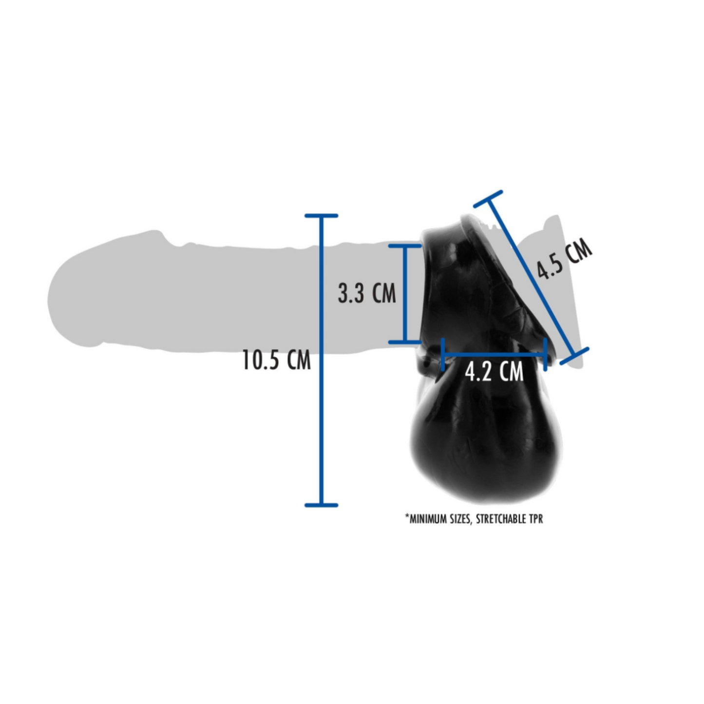 ToyJoy Penis Ring with Scrotum Holder – Cockring avec sac testiculaire