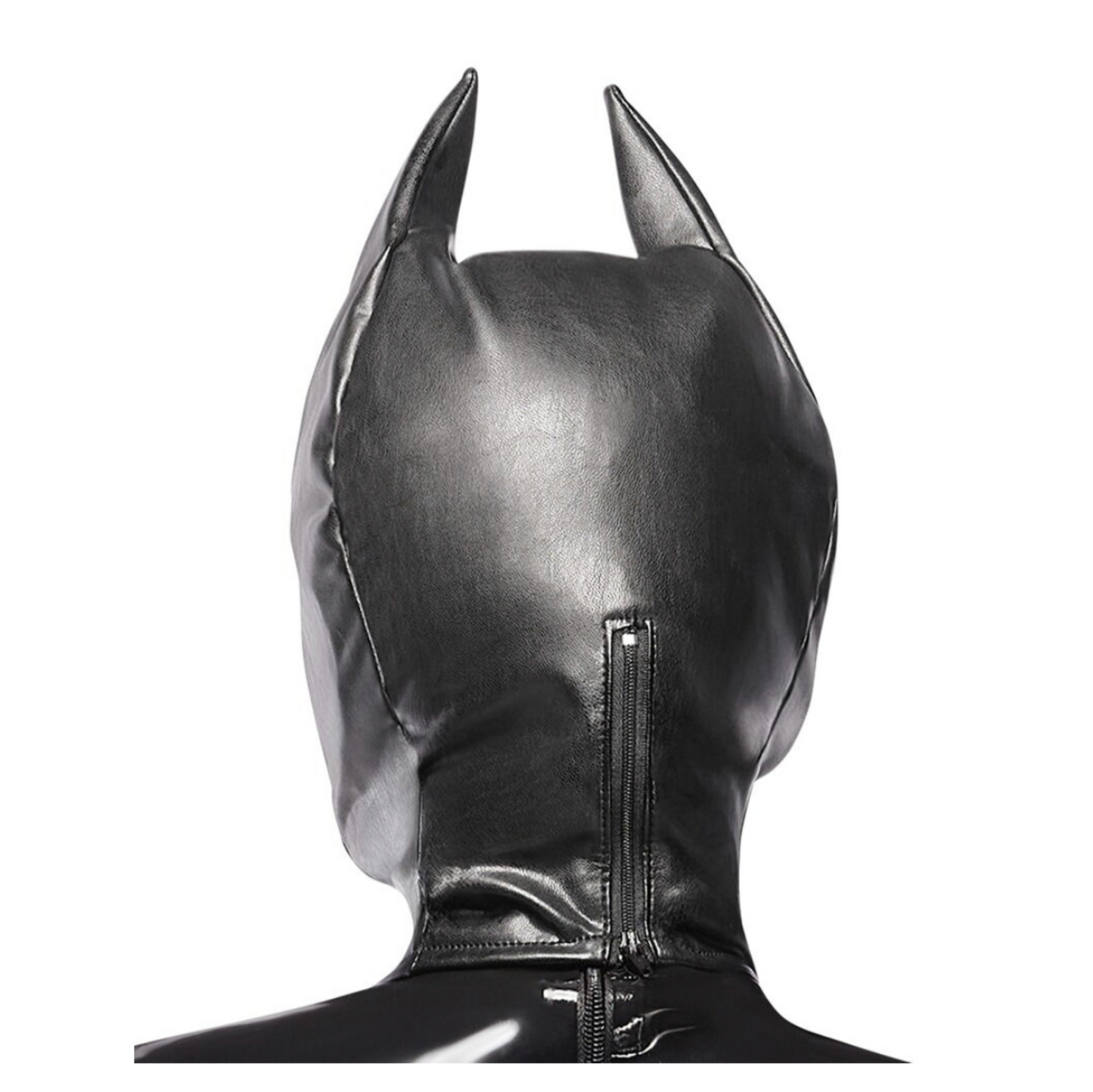 Bad Kitty Head Mask - Masque de chat intégral en similicuir avec zip
