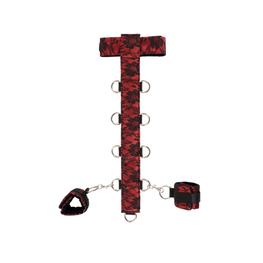 Bad Kitty Harnais de Buste avec Menottes – Harnais bondage réglable
