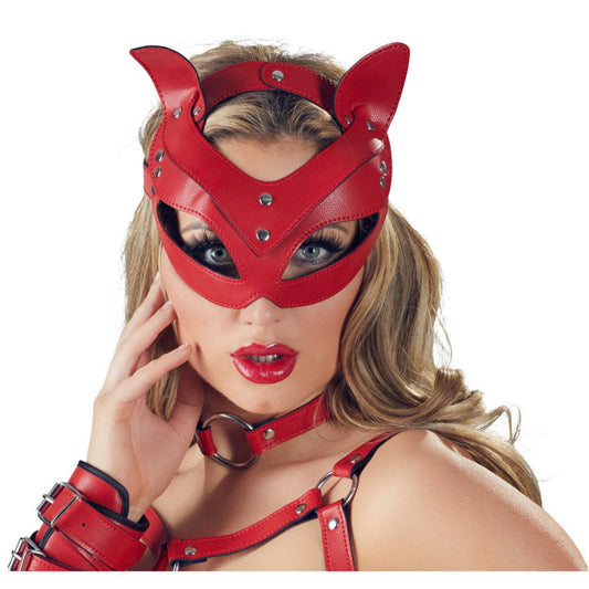 Bad Kitty Red Cat – Masque chat rouge en similicuir