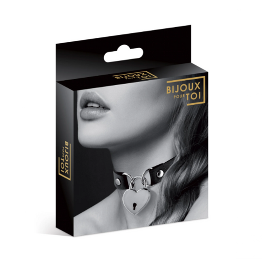Bijoux Pour Toi Collier Choker Cadenas Cœur – collier BDSM réglable