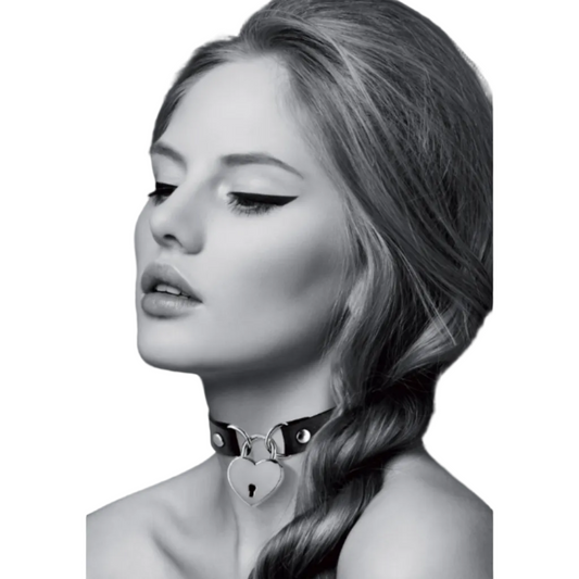 Bijoux Pour Toi Collier Choker Cadenas Cœur – collier BDSM réglable