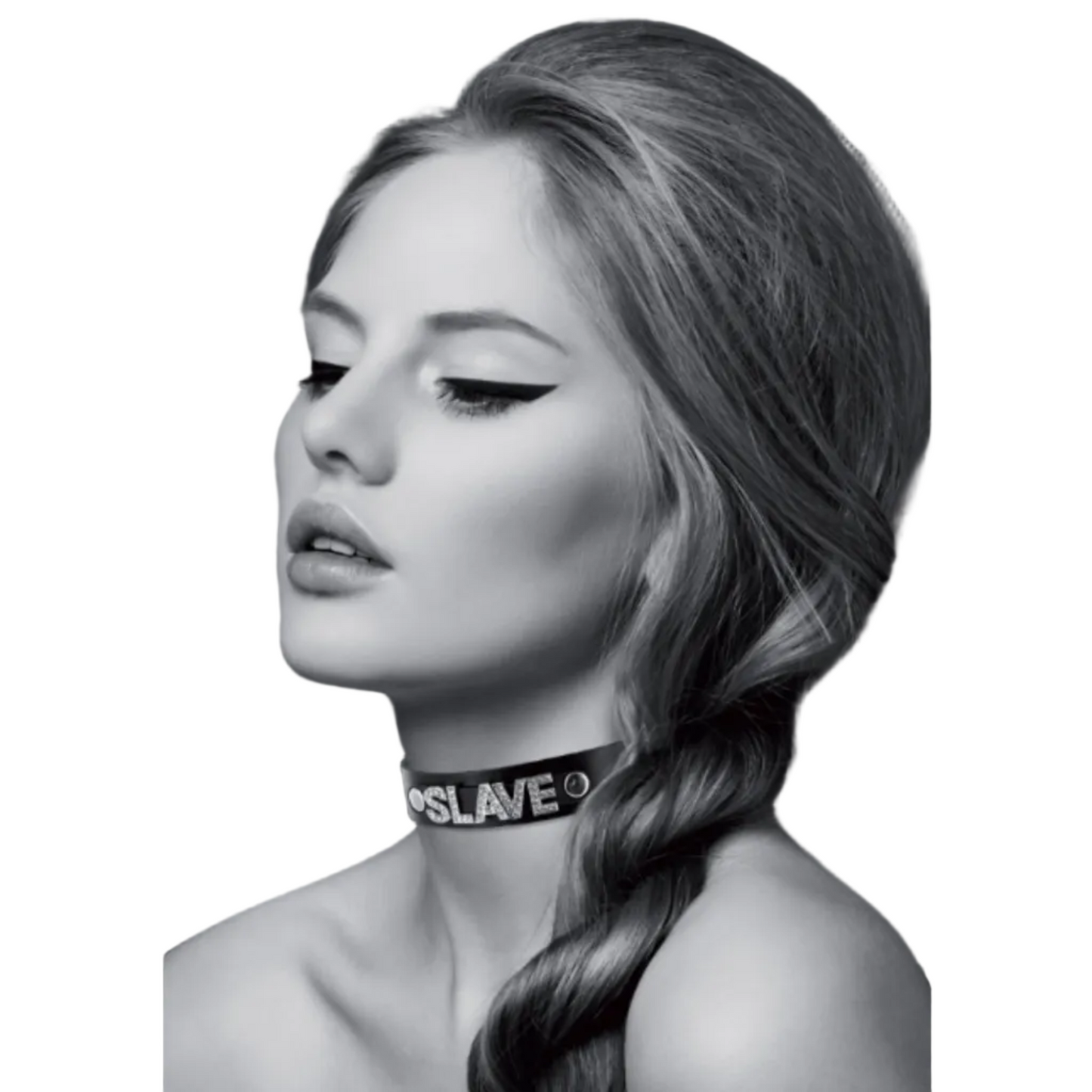Bijoux Pour Toi Collier Choker Slave – collier BDSM similicuir noir