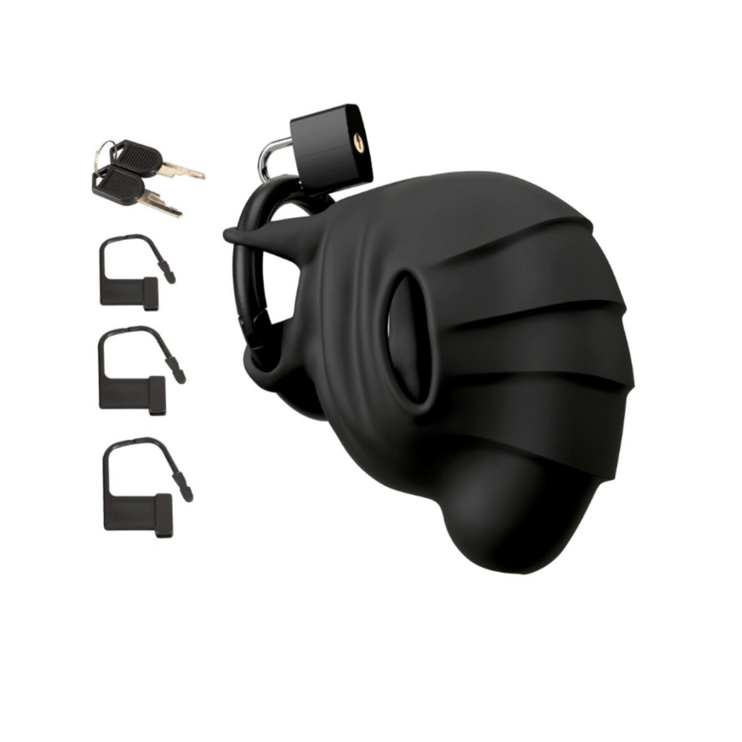 Black Velvets Cock & Ball Cage - Cage de chasteté pénis et testicules en silicone