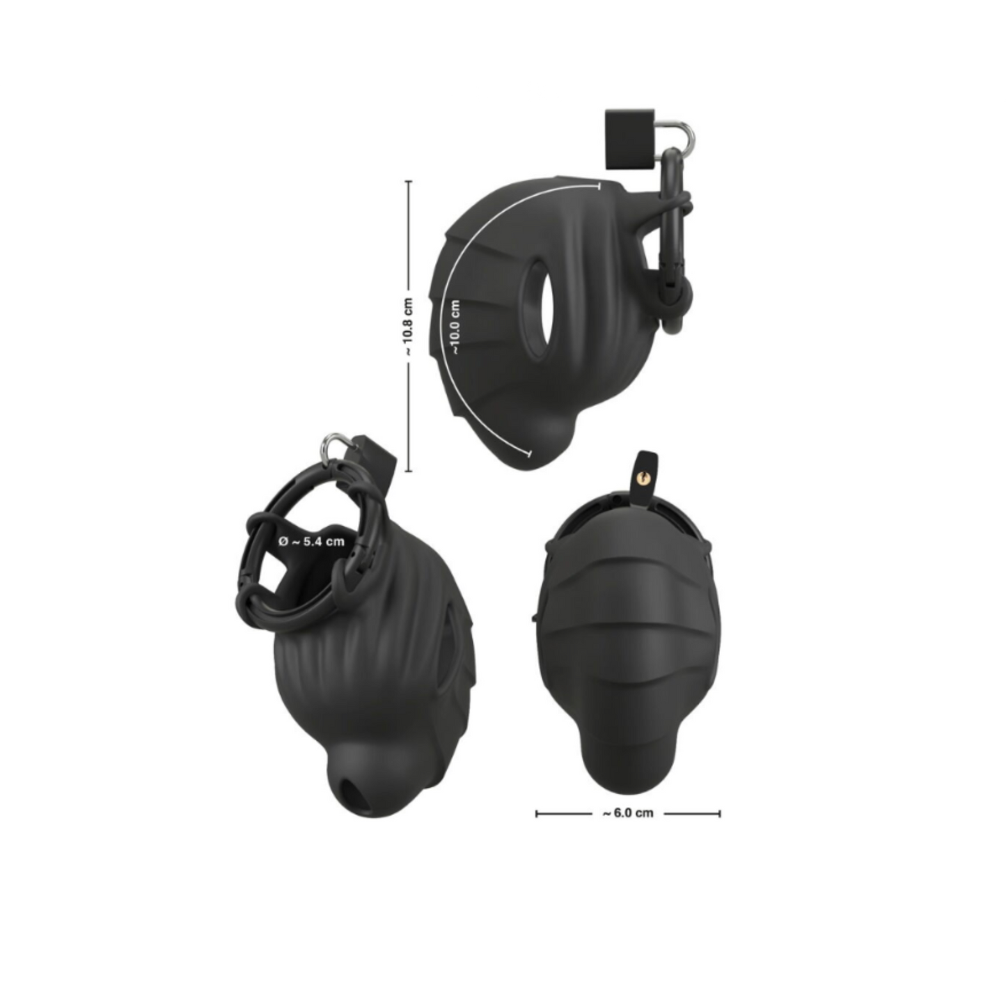 Black Velvets Cock & Ball Cage - Cage de chasteté pénis et testicules en silicone