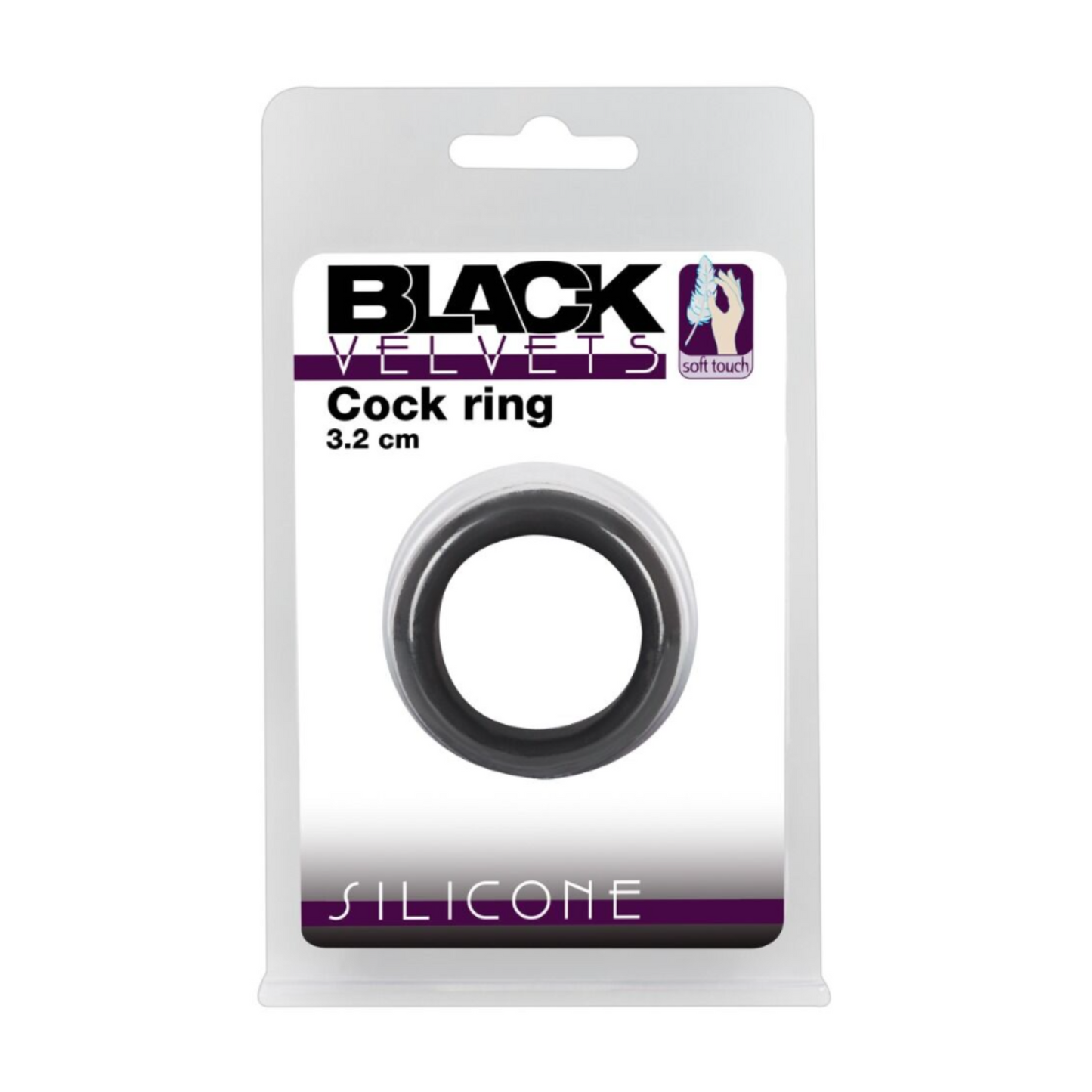 Black Velvets Cock Ring - Anneau en silicone