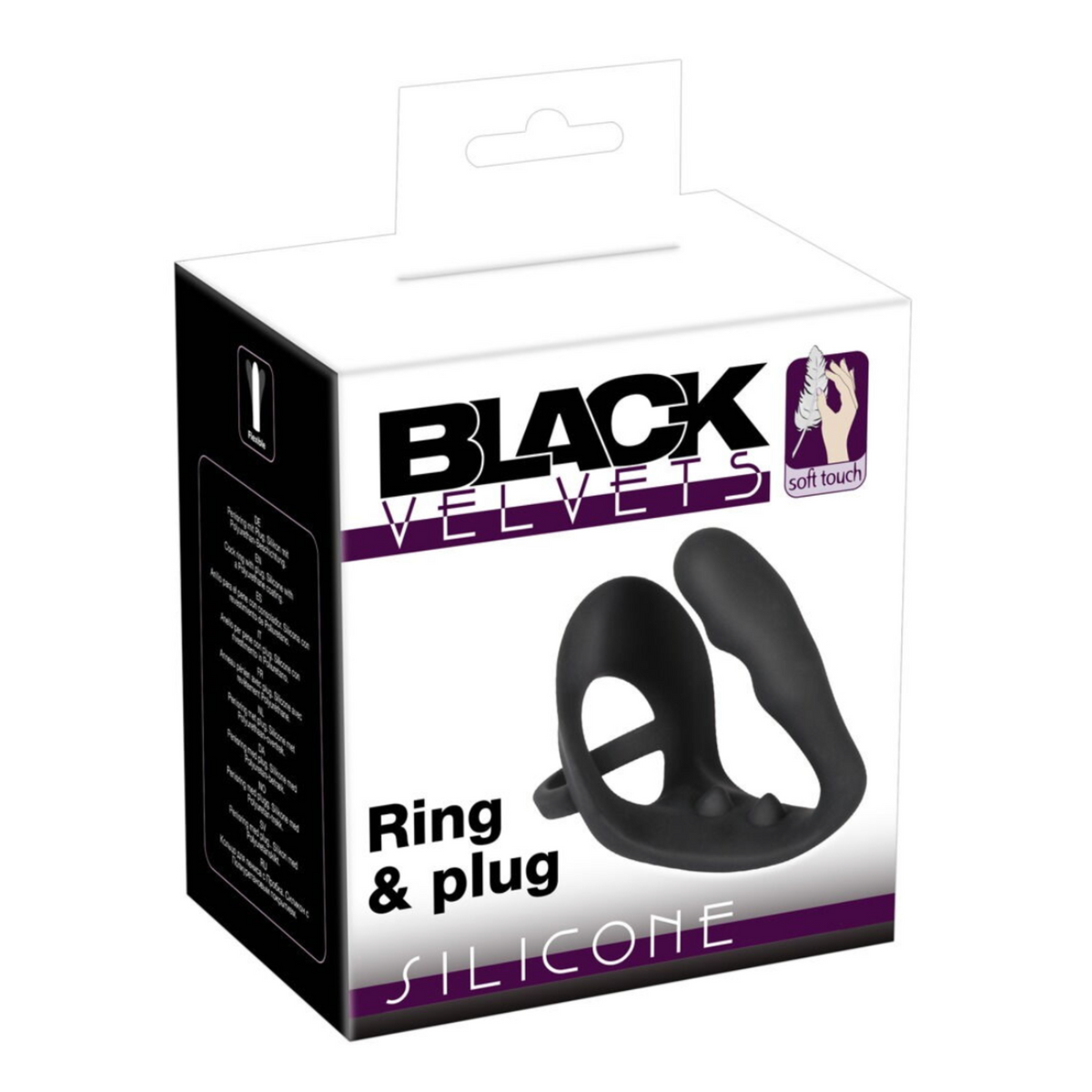 Black Velvets Ring & Plug - Anneau pénien et plug anal en silicone