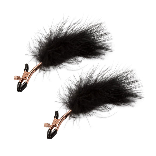 CalExotics Entice Feather Nipplettes - Pinces à tétons avec plumes