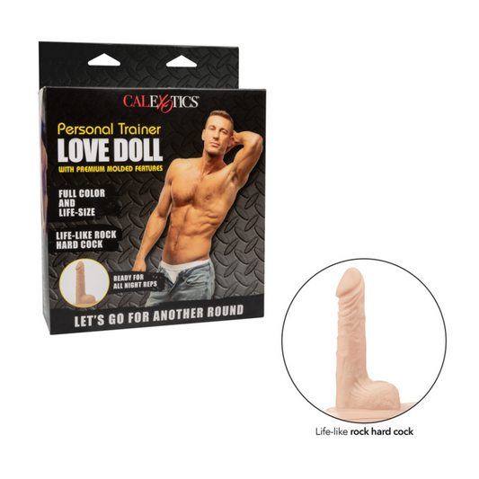 CalExotics Personal Trainer Love Doll – Poupée gonflable avec gode