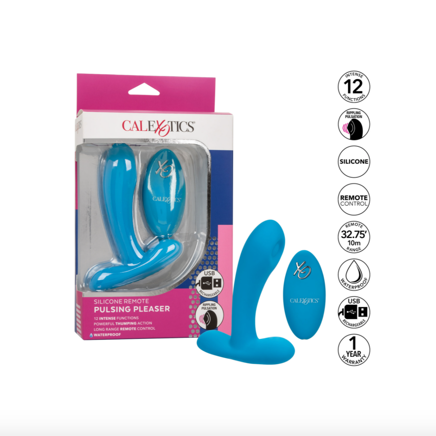 CalExotics Pulsing Pleaser – Stimulateur prostatique pulsant télécommandé