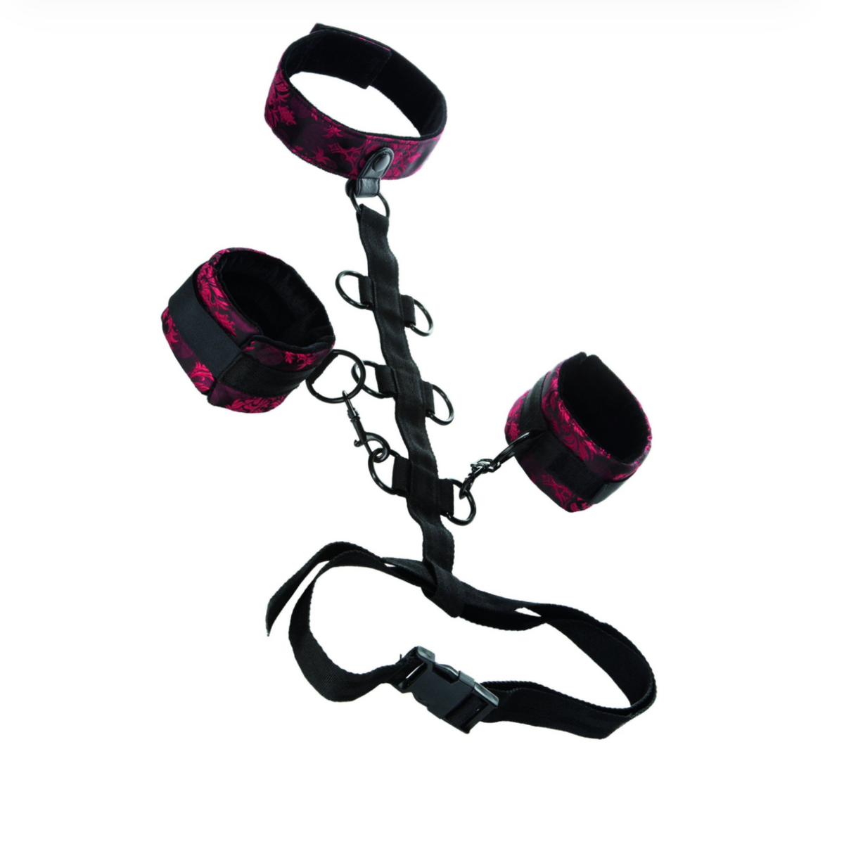 CalExotics Scandal Collar Body Restraint - Harnais Bondage avec Collier et Menottes