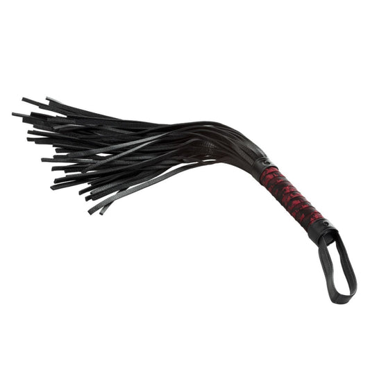 CalExotics Scandal Flogger - Martinet BDSM baroque rouge et noir