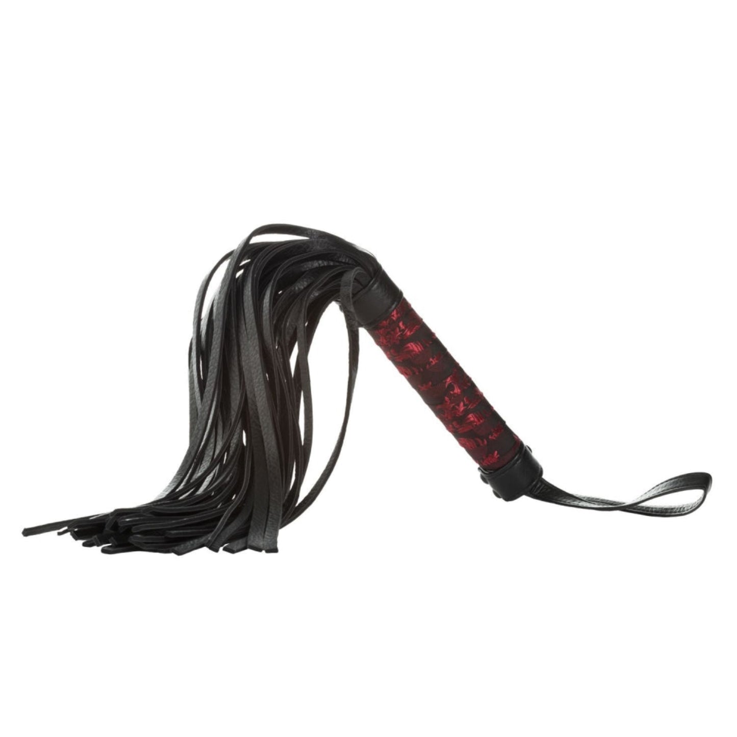CalExotics Scandal Flogger - Martinet BDSM baroque rouge et noir