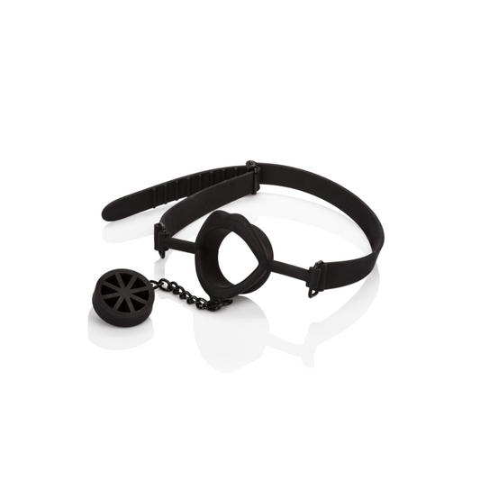 CalExotics Scandal Silicone Stopper Gag - Bâillon silicone avec bouchon amovible