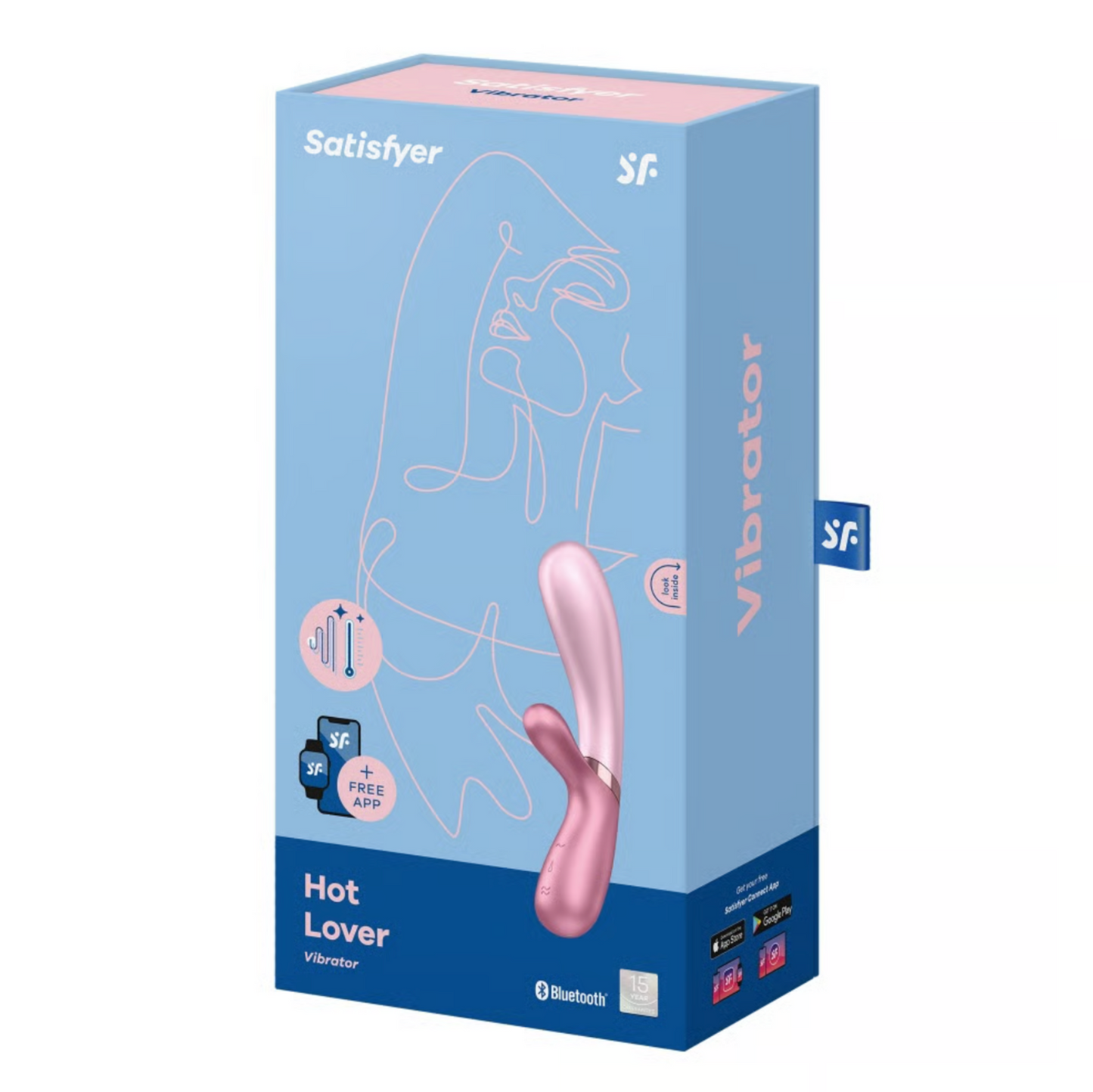 Satisfyer Hot Lover - Vibromasseur rabbit chauffant connecté