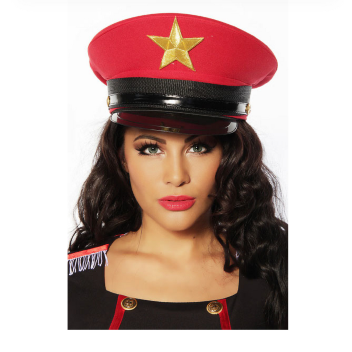 Casquette d'Officier Rouge – Accessoire déguisement militaire & marine