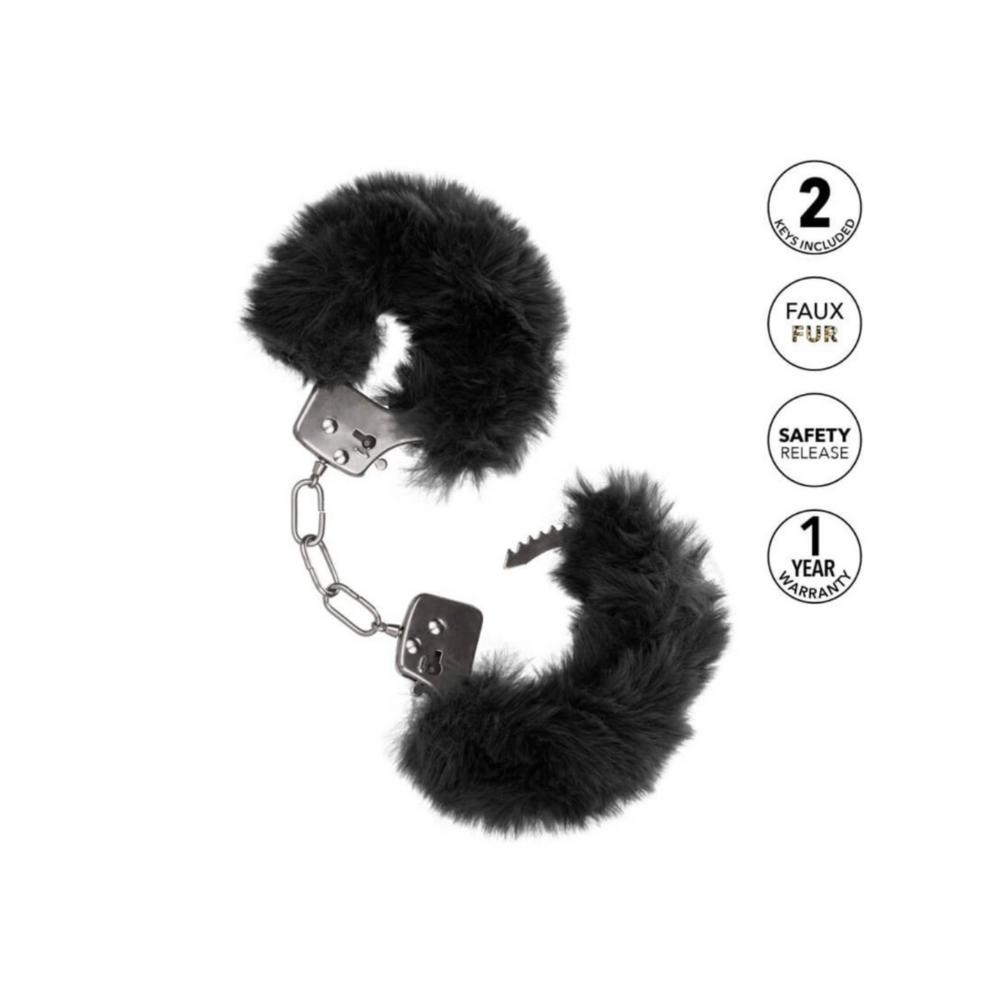 CalExotics Ultra Fluffy Furry Cuffs – Menottes fourrure réglables