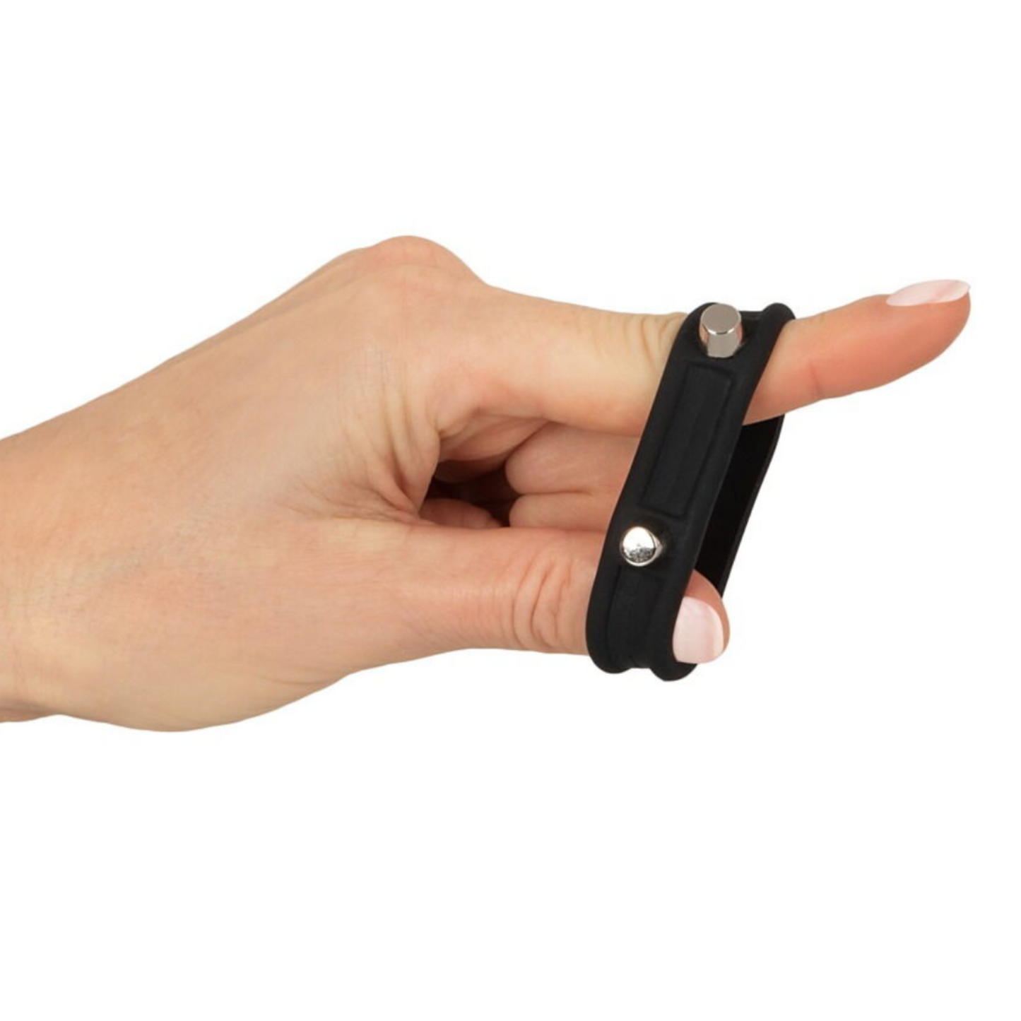 Cock Ring With Studs - Anneau avec rivets métalliques