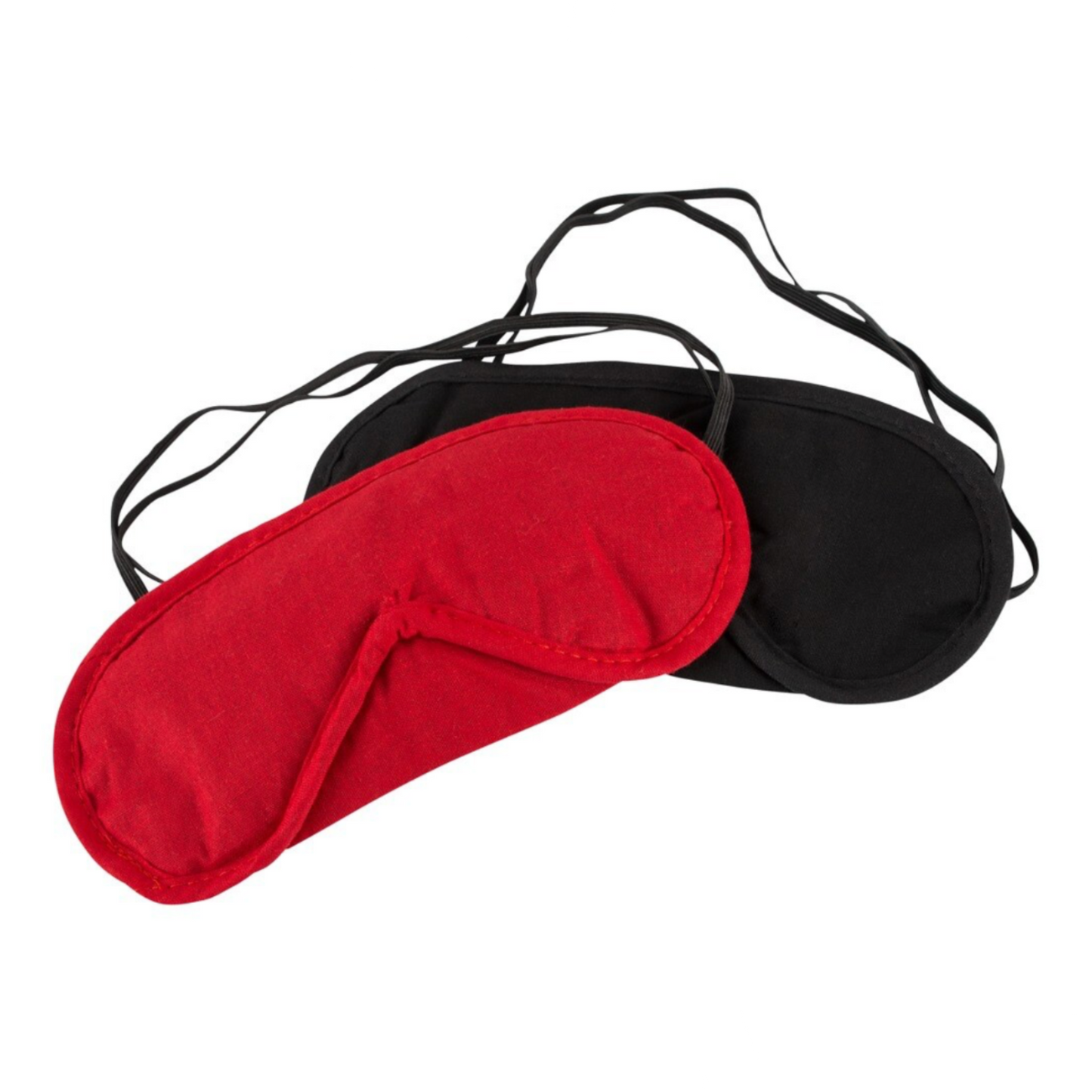 Cottelli Accessoires Blind Fold - Duo de masques pour les yeux noir et rouge