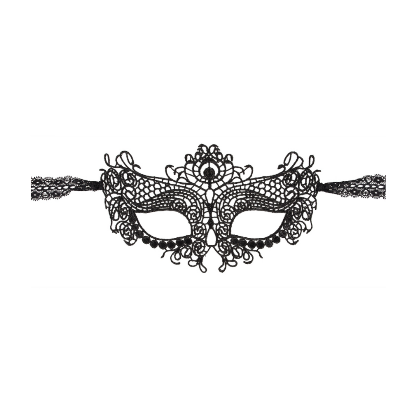 Cottelli Accessoires Mask - Masque noir en dentelle