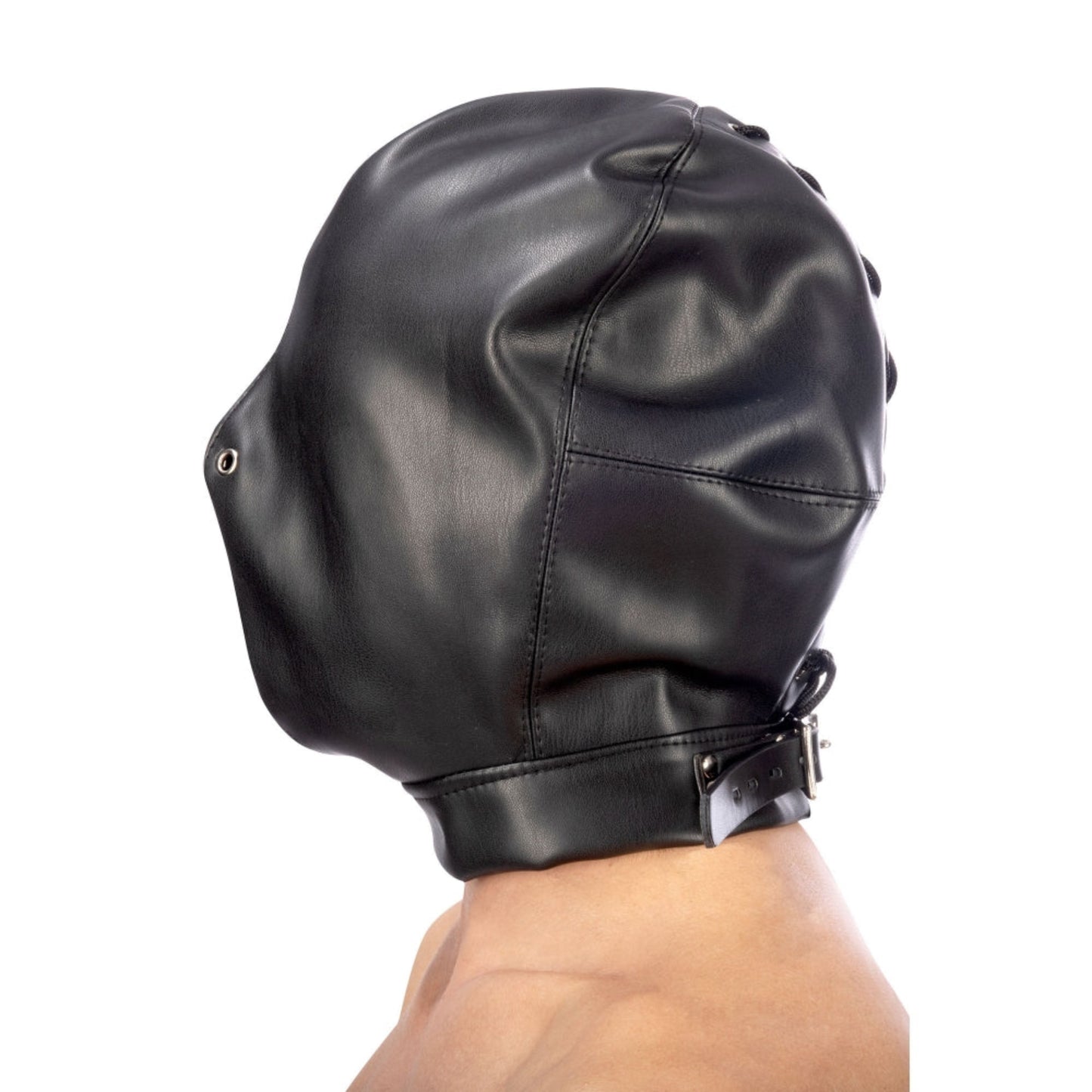 Fetish Tentation Cagoule BDSM en Similicuir Fermée