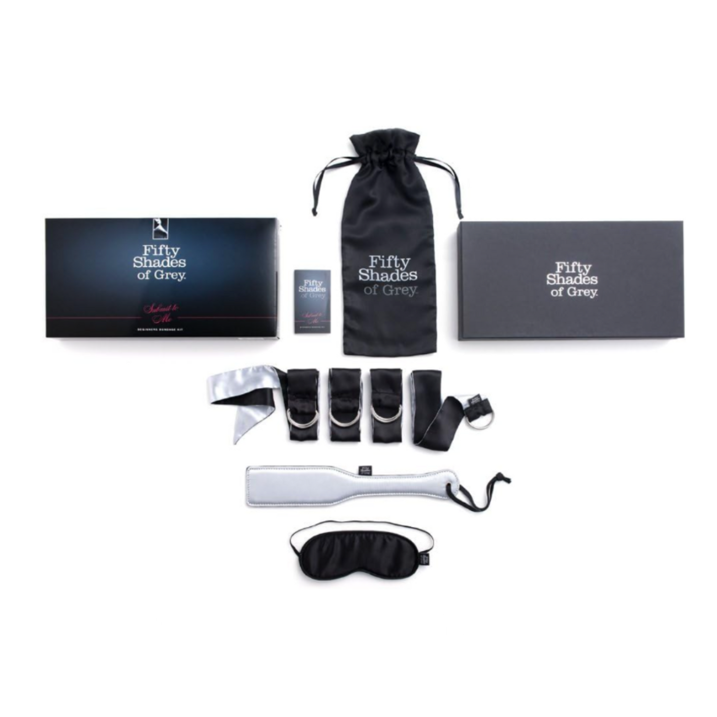 Fifty Shades Of Grey Submit To Me – kit bondage débutant 4 accessoires