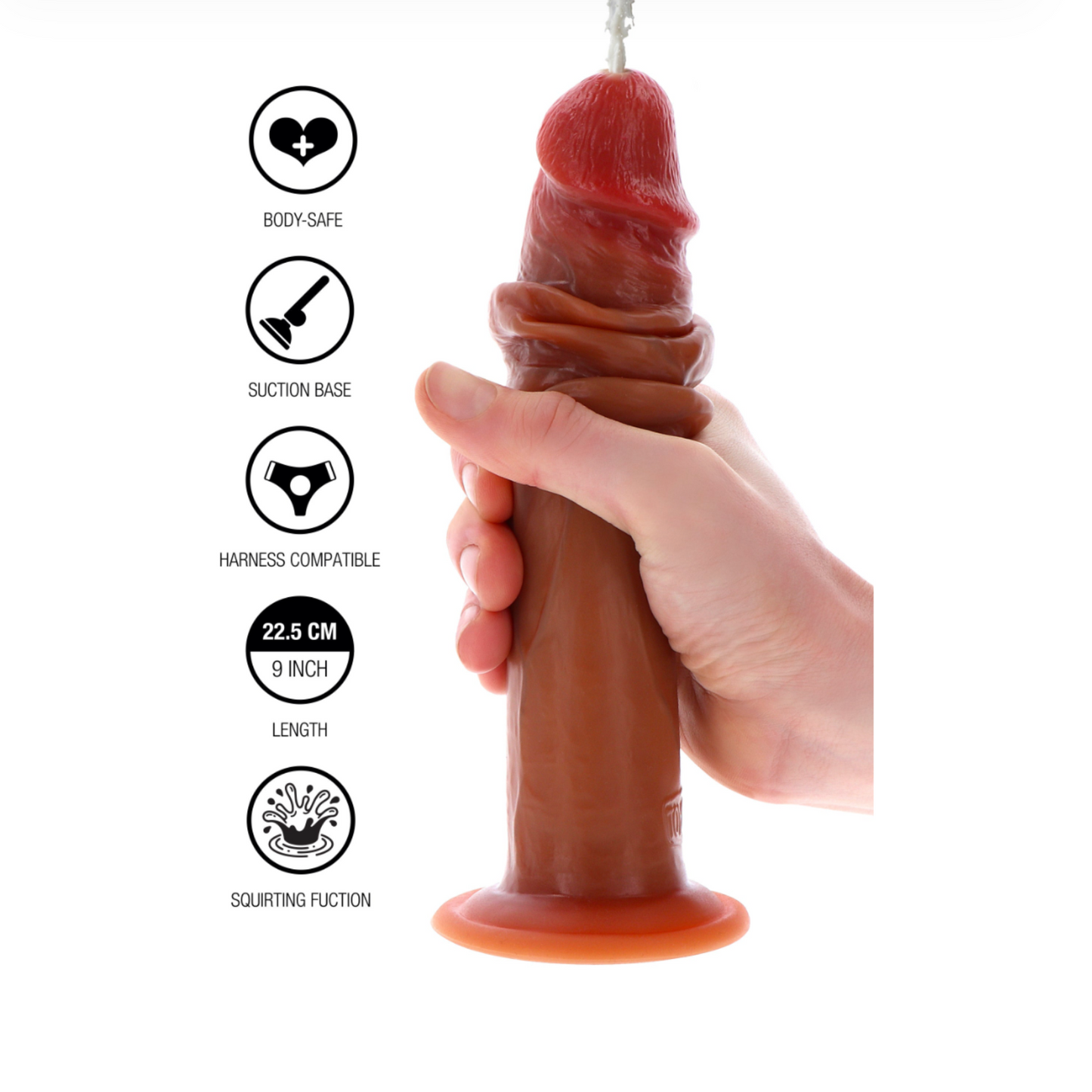 Get Real Foreskin Squirting Dong - Gode ventouse éjaculateur