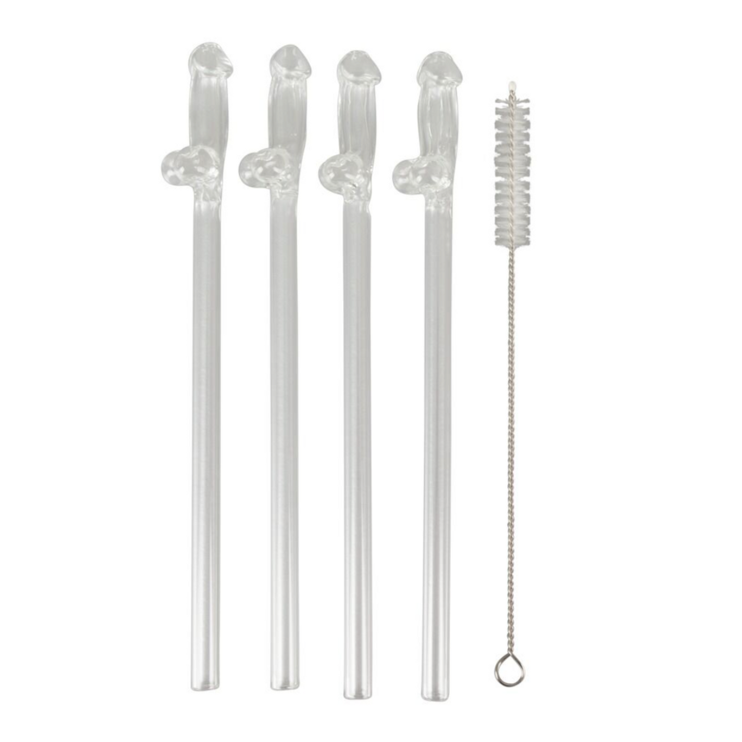 Glass Drinking Straw Willy - Pailles pénis en verre
