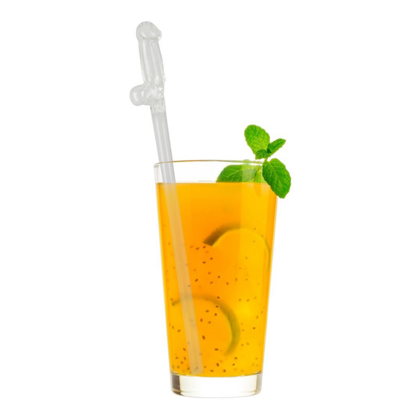 Glass Drinking Straw Willy - Pailles pénis en verre