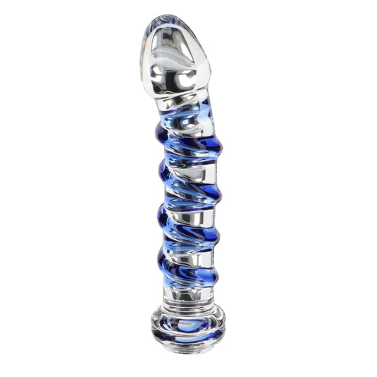 Glass Worxx G-Spot Gemstone – Gode en verre courbé texturé