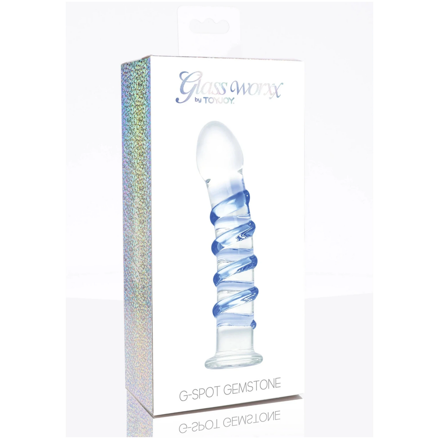 Glass Worxx G-Spot Gemstone – Gode en verre courbé texturé