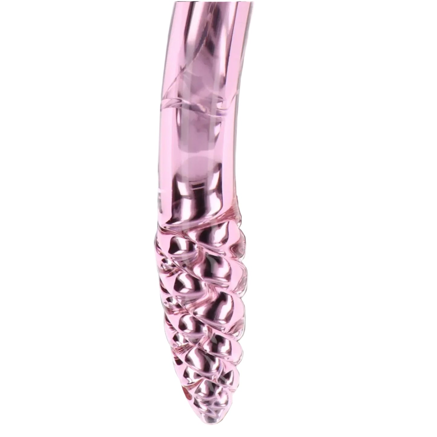 Glass Worxx Rhinestone Scepter – Gode en verre double face texturé