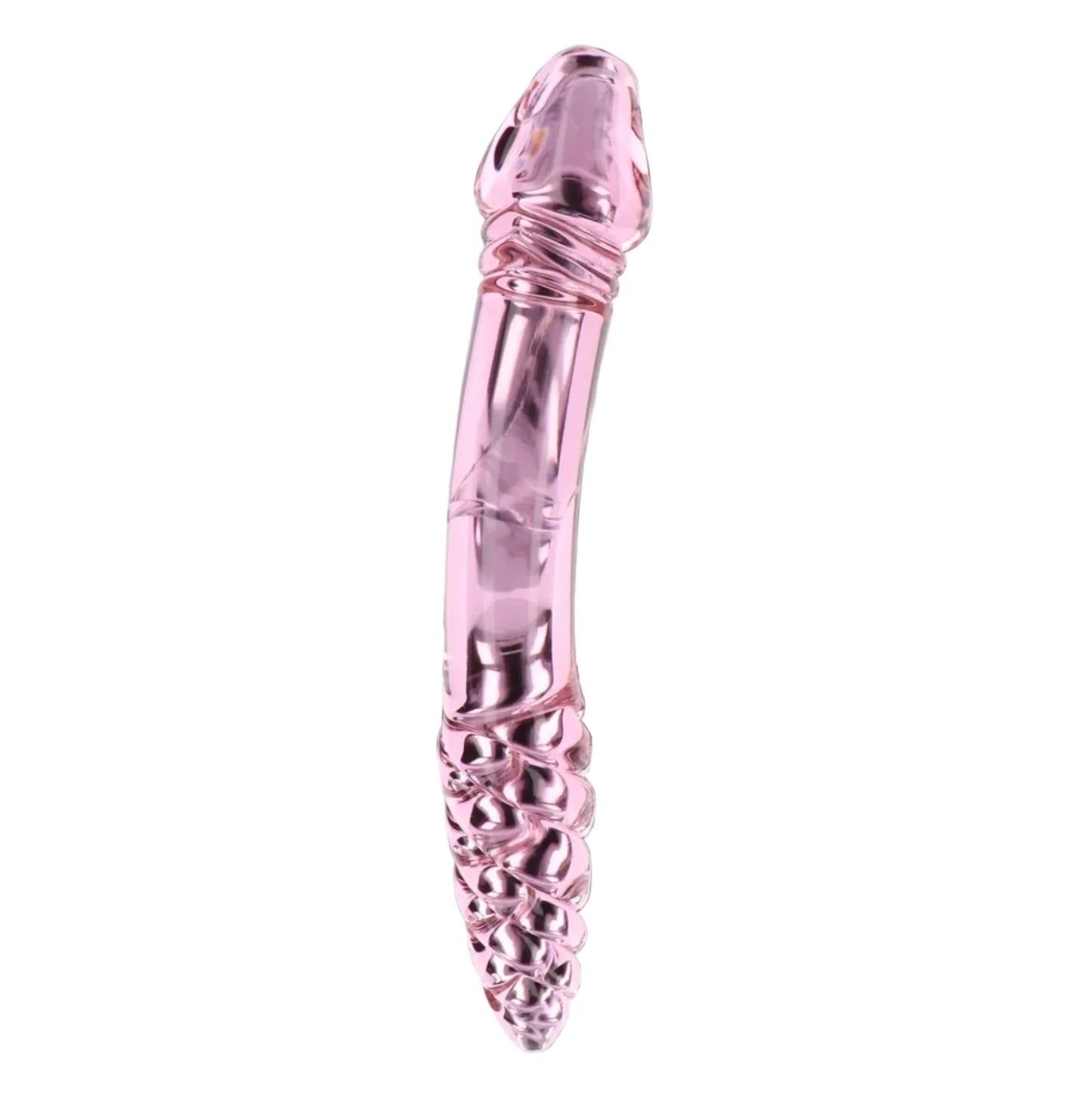 Glass Worxx Rhinestone Scepter – Gode en verre double face texturé