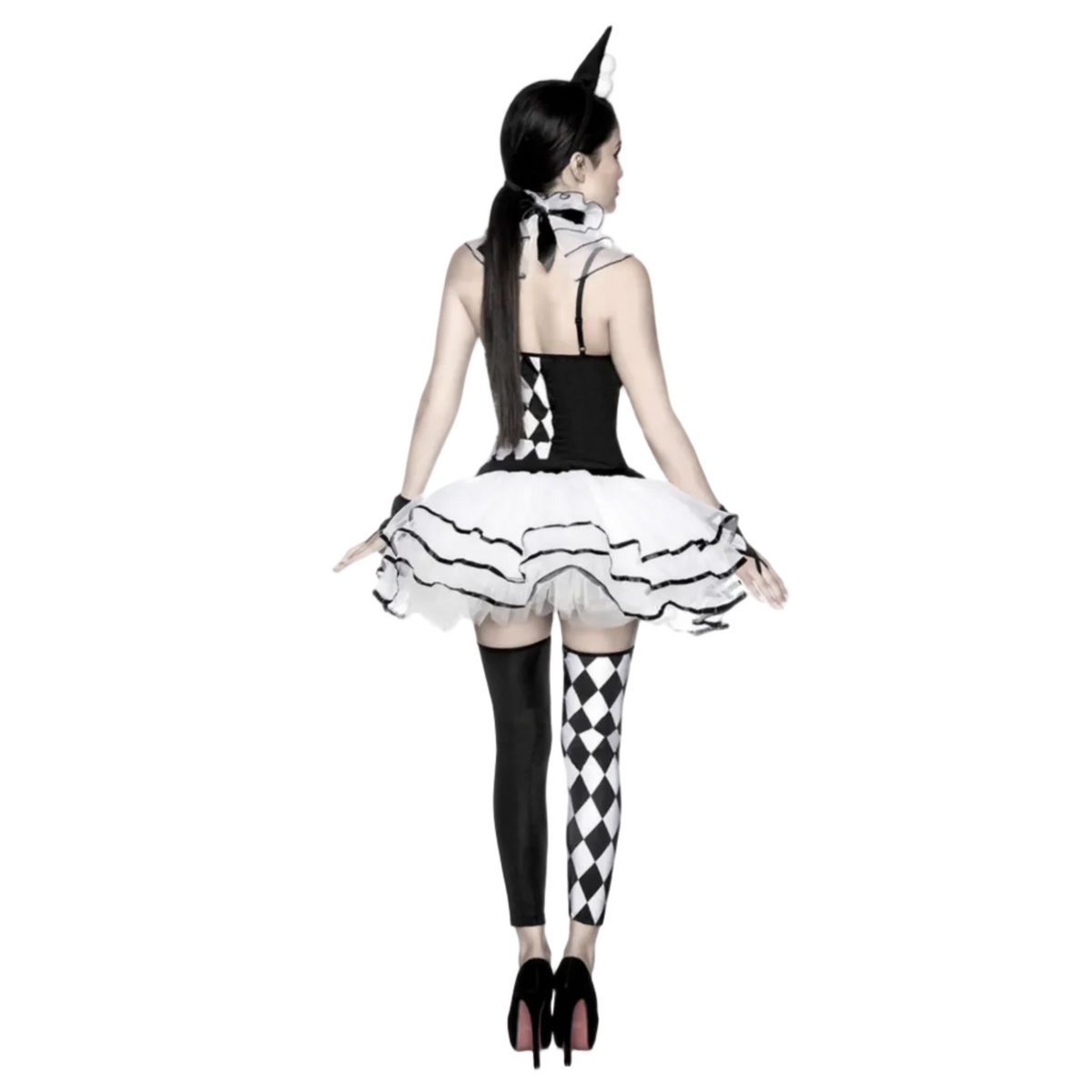 Harlequin - Déguisement Arlequin femme noir & blanc