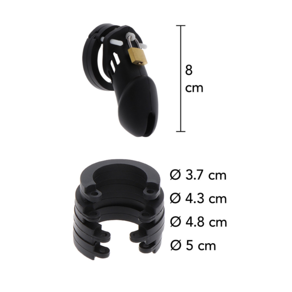 Hidde Desire Chastity Cock Cage Silicone Large - Cage de Chasteté en Silicone avec Cadenas