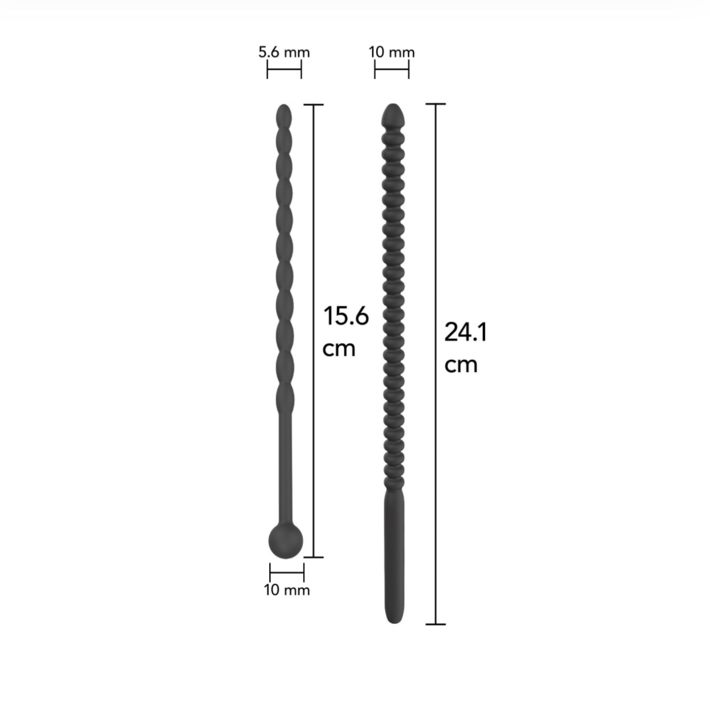 Hidde Desire Ribbed Penis Dilators - Dilatateurs urétraux en silicone
