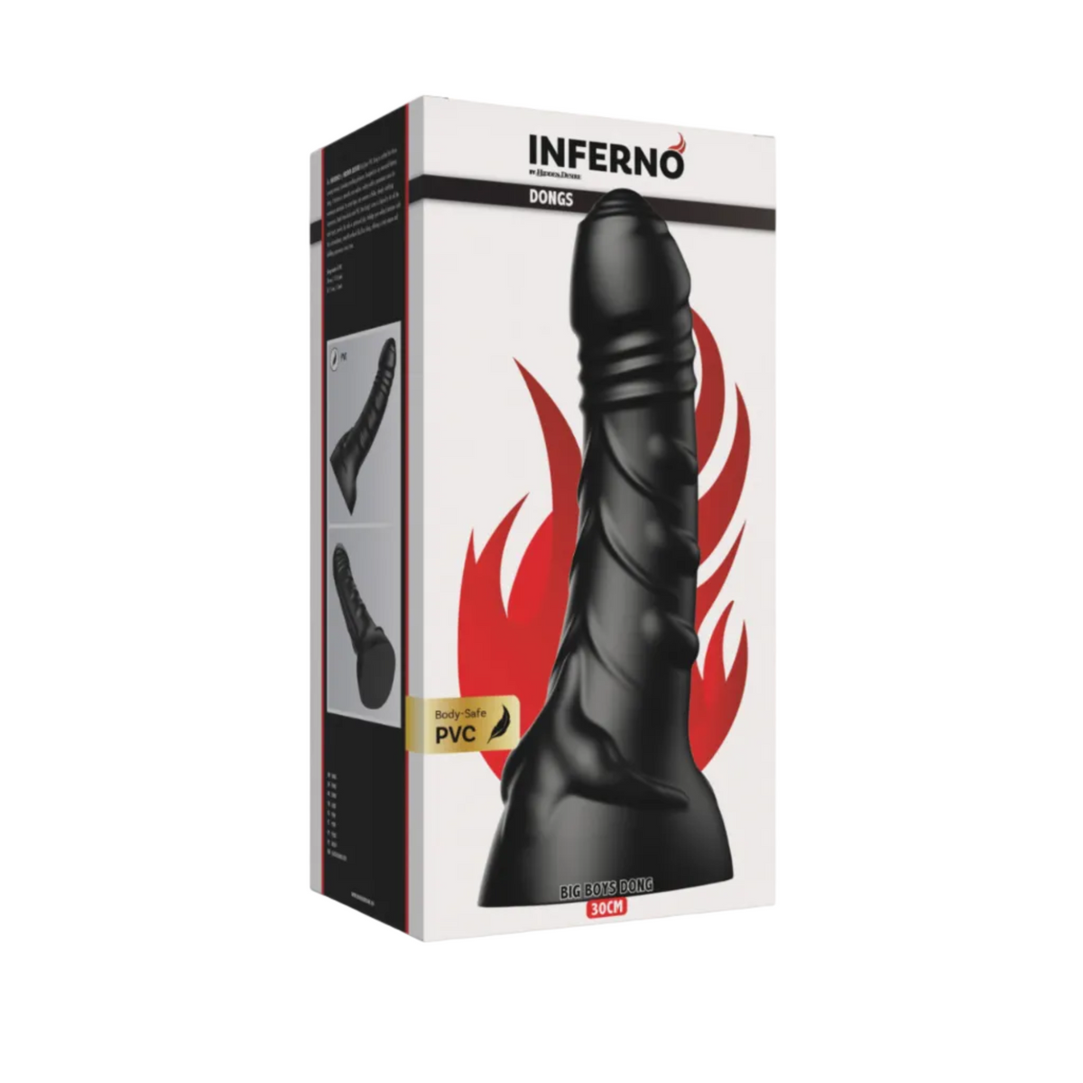 Hidden Desire Inferno Big Boys Dong – Gode XL Noir Texturé 30.5 cm