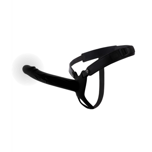Hidden Desire Inferno Strap-On 20 cm - Gode ceinture creux et vibrant