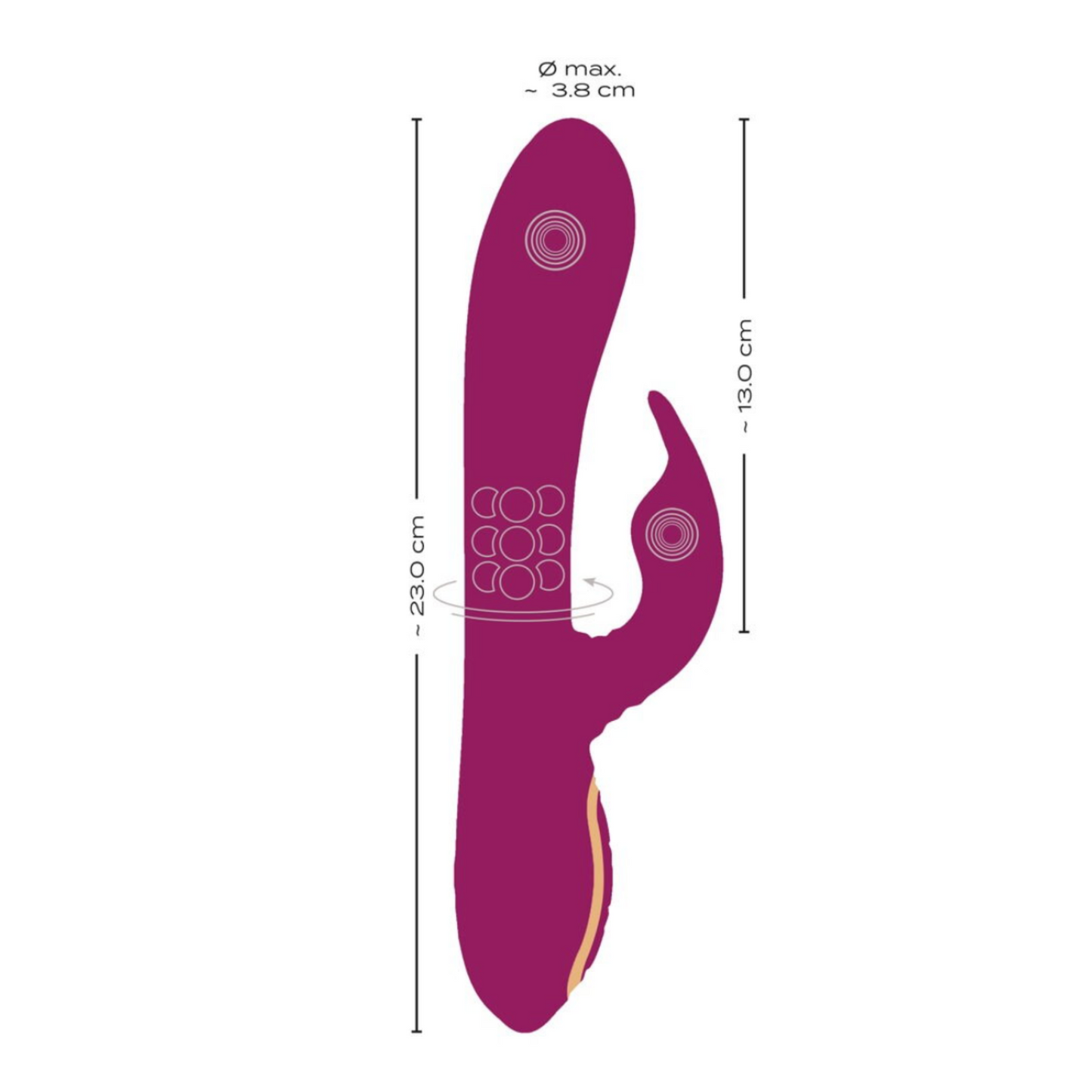 Javida 3 Function Vibrator – Vibromasseur rabbit multifonction