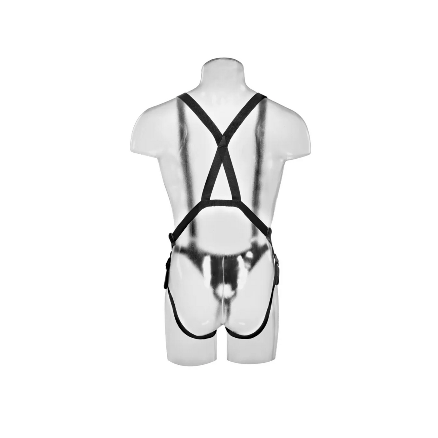 King Cock 10'' Hollow Strap-On Suspender System - Gode ceinture  25 cm