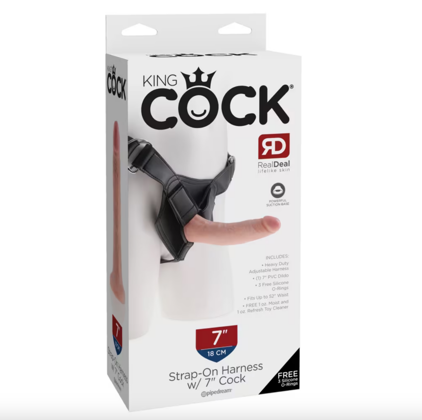 King Cock Strap-On Harness 7'' - Gode ceinture 17.8 cm