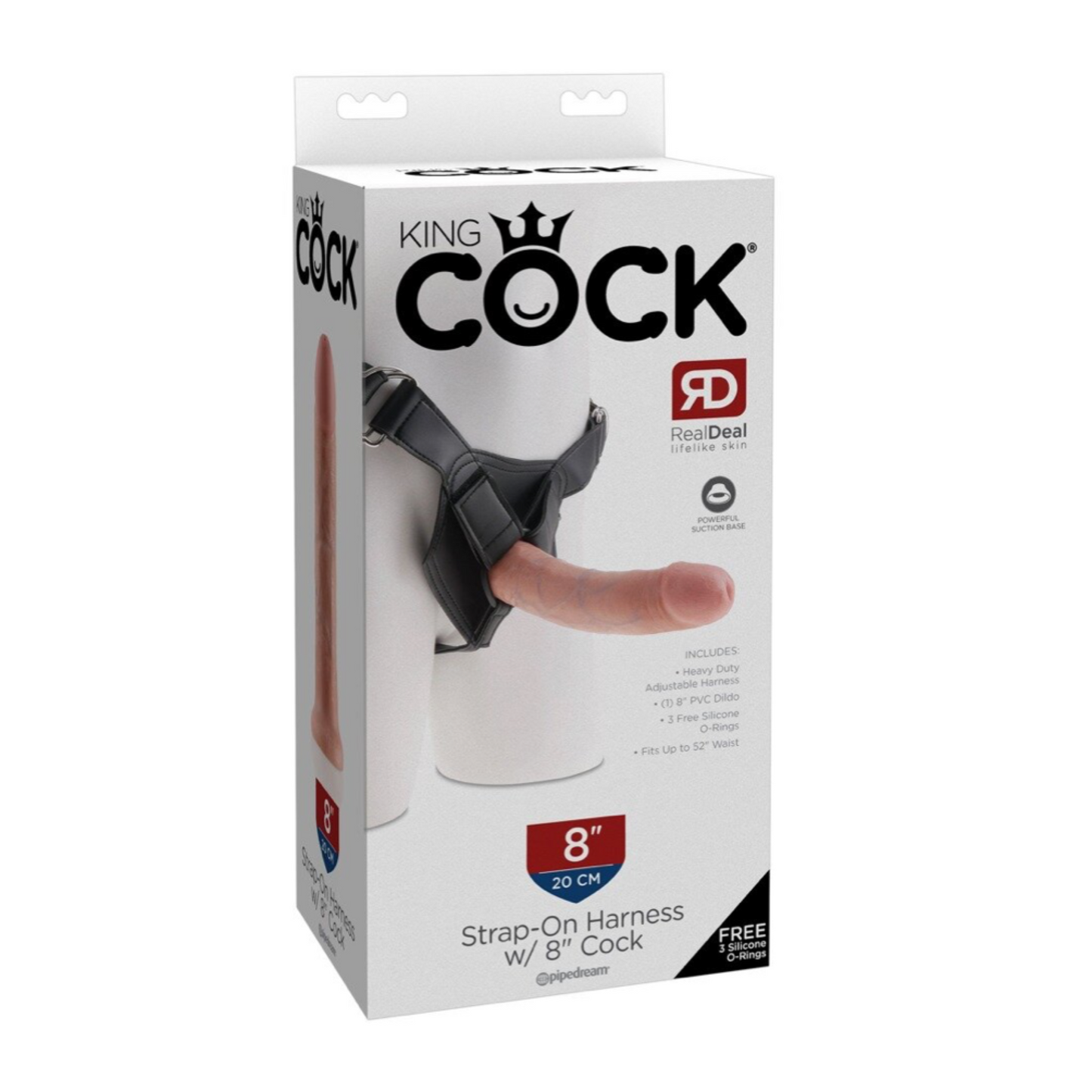 King Cock Strap-On Harness 8'' - Gode ceinture 19 cm