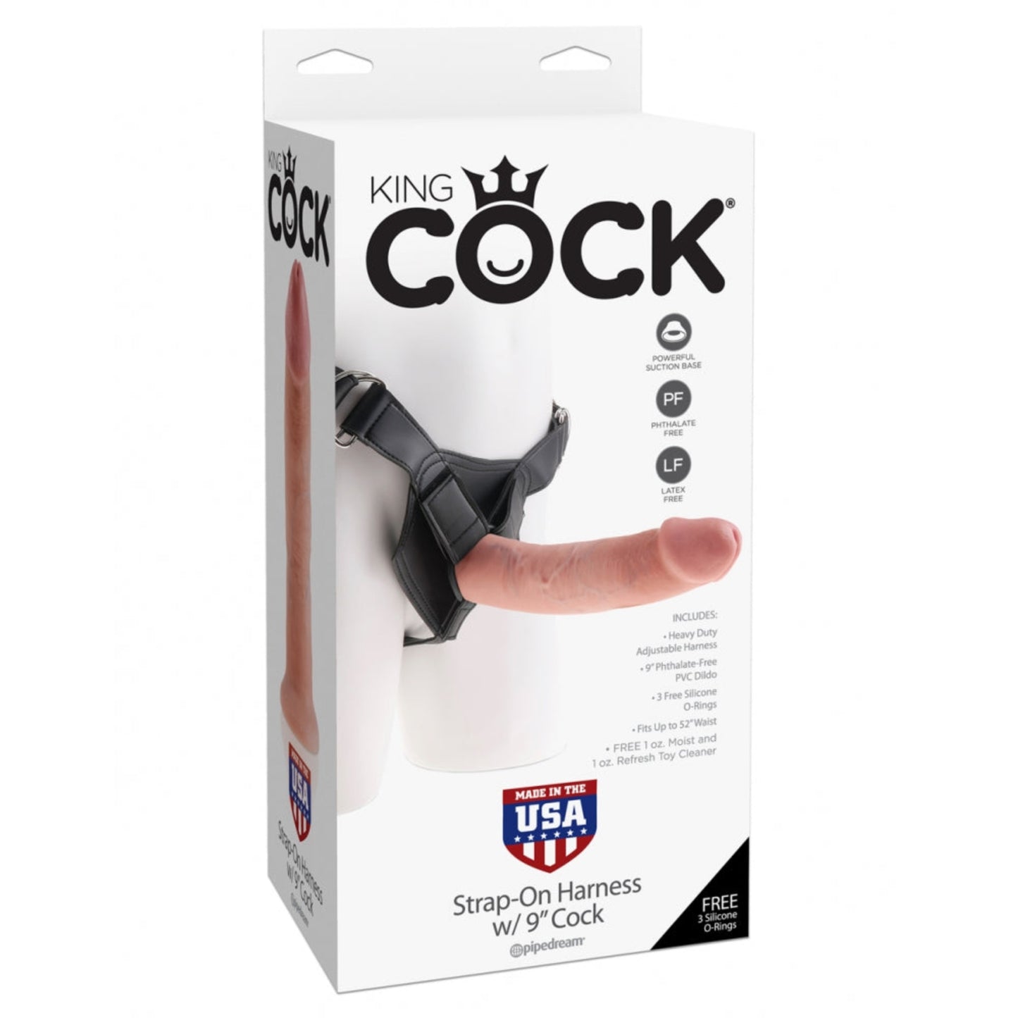 King Cock Strap-On Harness 9'' - Gode ceinture 23 cm