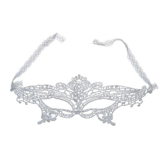 Maskarade Masque en Dentelle Blanc Style Vénitien