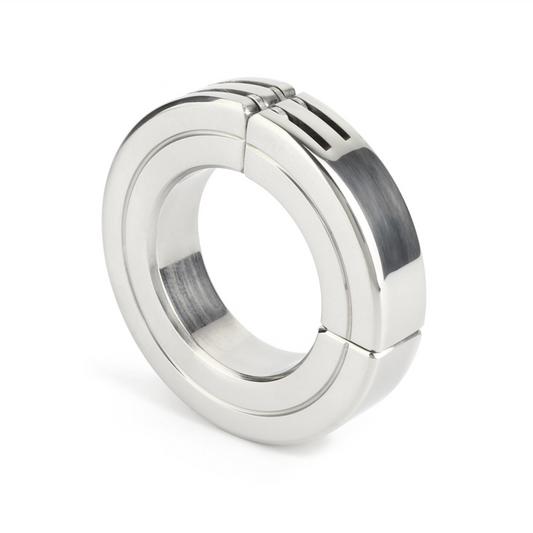 Mr. Steel Hinged Magnetic Cockring – Anneau Pénien Magnétique en Acier Inoxydable