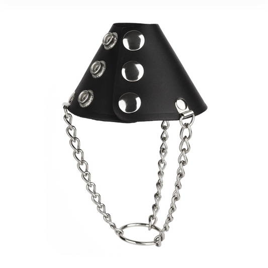 Mr. Steel Parachute Ball Stretcher – Parachute à Testicules BDSM avec Chaînes