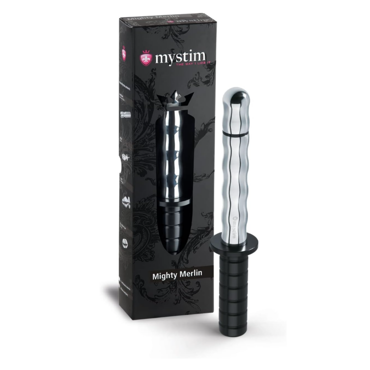 Mystim Mighty Merlin - Dildo E-Stim en aluminium