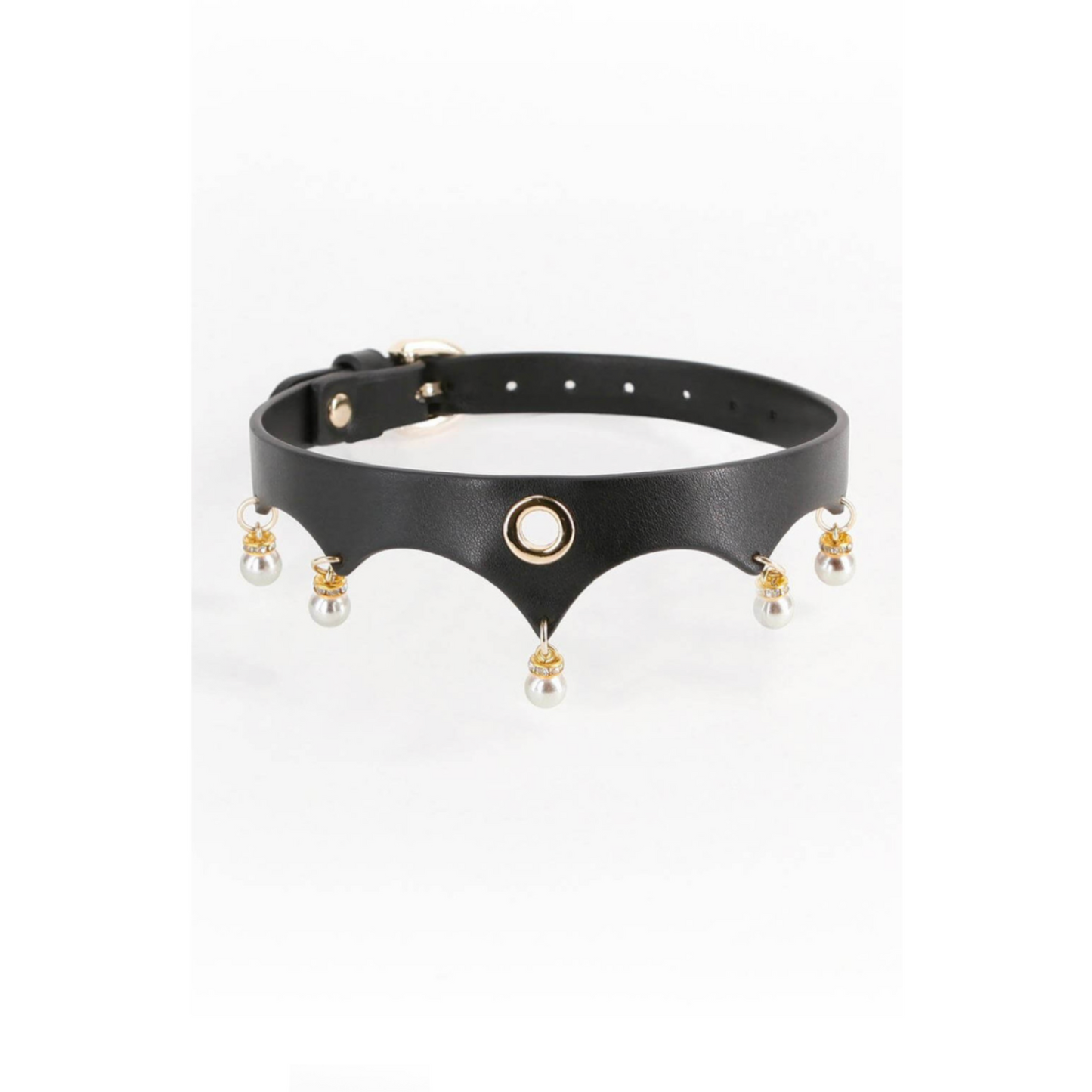 NS Novelties Jezebel – Collier BDSM ajustable similicuir