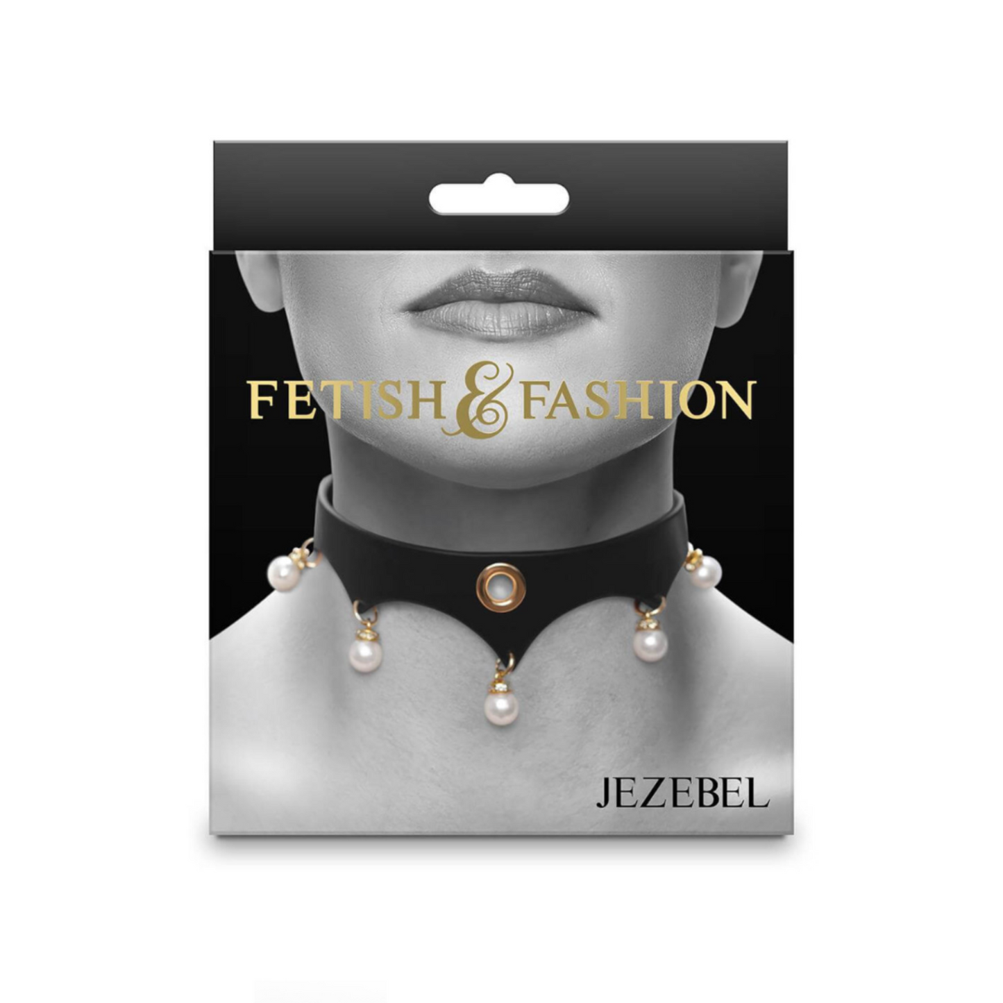 NS Novelties Jezebel – Collier BDSM ajustable similicuir